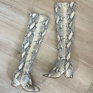Steve Madden Jacey Snake Print Boots